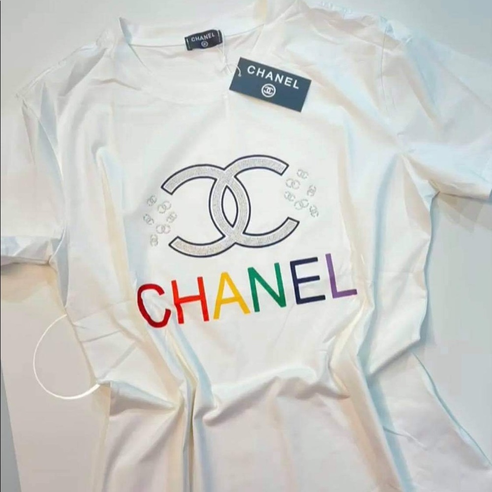 NEW RHINESTONE C T SHIRT STRETCH